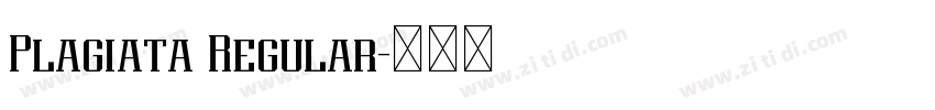 Plagiata Regular字体转换 Plagiata Regular字体转换